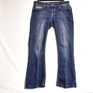 New Directions Weekend Blue Jeans Women's Distessed Heels Size 6